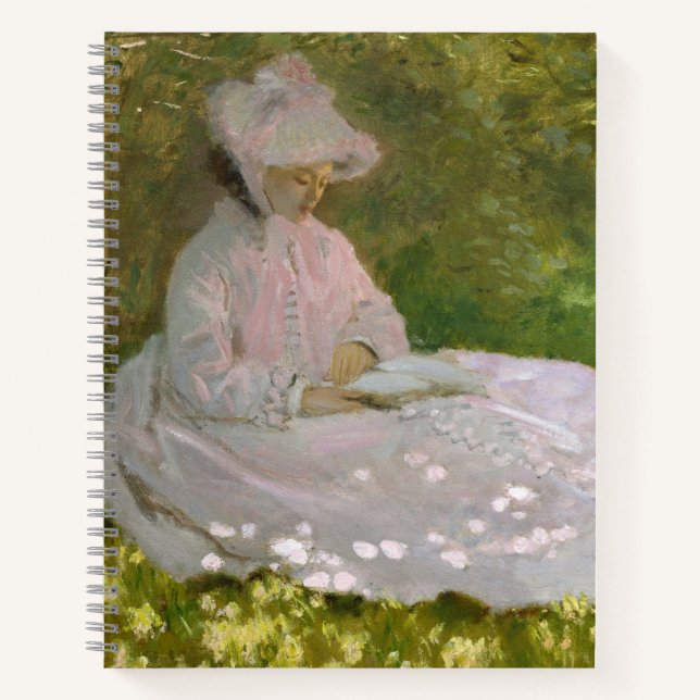 Cuaderno Springtime, Impressionist Portrait, Claude Monet (Anverso)