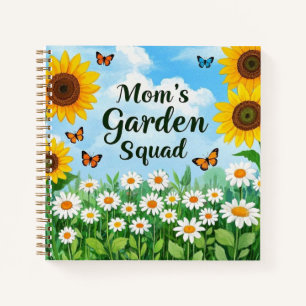 Cuaderno Squad de flores de jardín de mamá baila mariposas