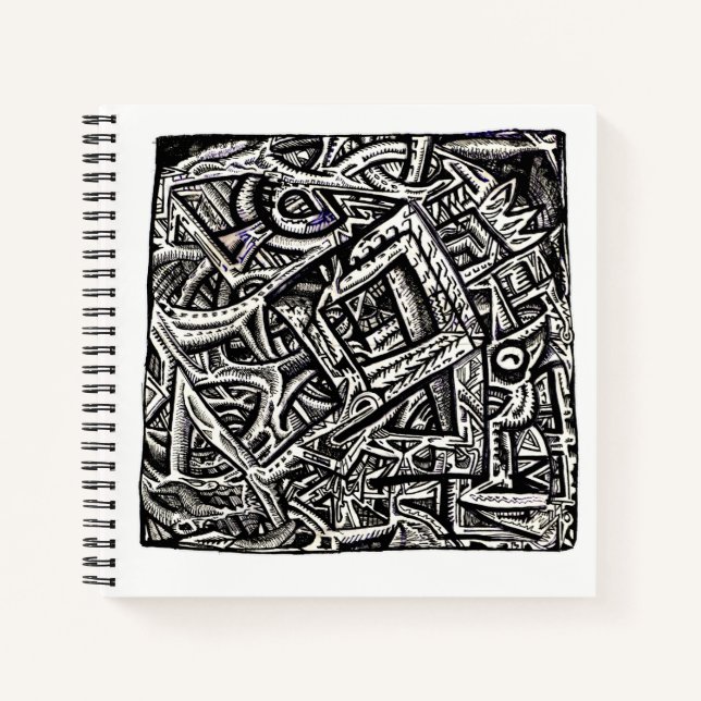 Cuaderno Square One, de Brian Benson, dibujo de tinta (Anverso)
