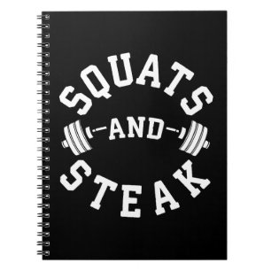 Cuaderno Squats and Steak Day - Día de fugas - Divertido en