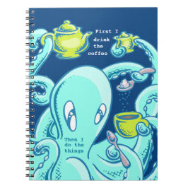 Cuaderno Squiggles el pulpo: Café perfecto (azul)