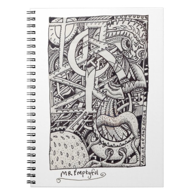 Cuaderno Sr. Emptyful, dibujo a tinta (Frente)