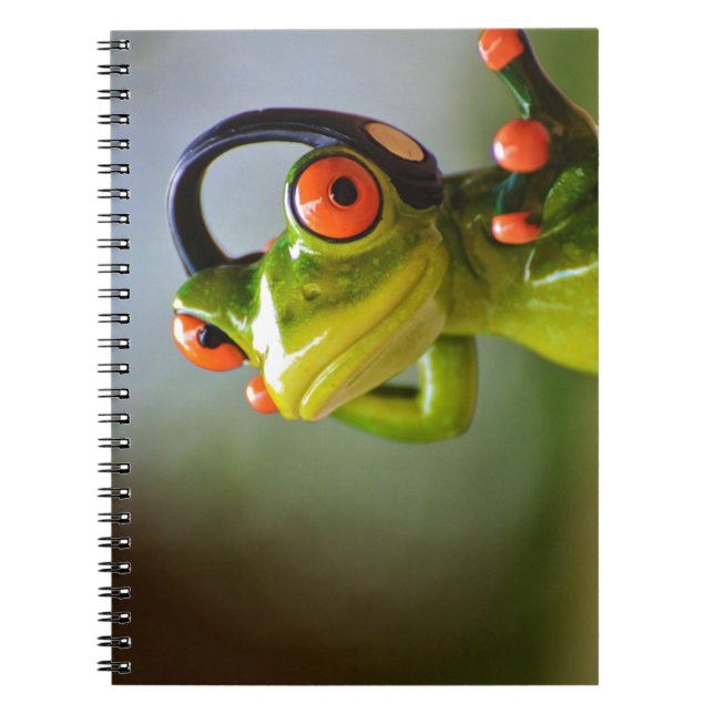 Cuaderno Sr. Frog con audífonos (Frente)