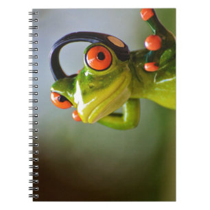 Cuaderno Sr. Frog con los auriculares