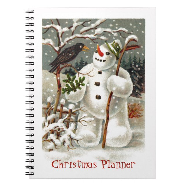 Cuaderno Sr. Muñeco de Nieve y Sr. Cuervo (Frente)