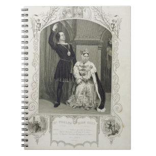 Cuaderno Sr. Phelps como Hamlet y Srta. Glyn como reina
