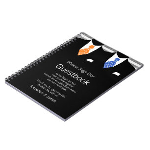 Cuaderno Sr. y Sr. Suit y Times Guestbook (Naranja/Azul)