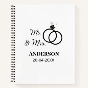 Cuaderno Sr y Sra agregan nombre de familia fecha año favor