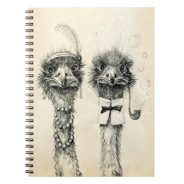 Cuaderno Sr. y Sra. Ostrich (Frente)