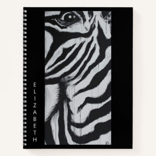 Cuaderno Sr. Zebra Animal Wildlife Resumen Arte Original