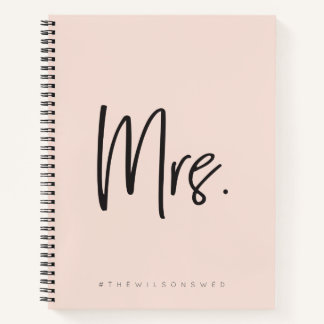 Cuaderno Sra. bloc de notas de #hashtag boda