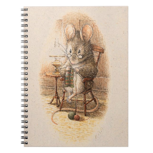 Cuaderno Sra. Dormouse Knitting (Frente)