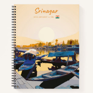 Cuaderno Srinagar, India - Barcas Shikara en el lago Dal en