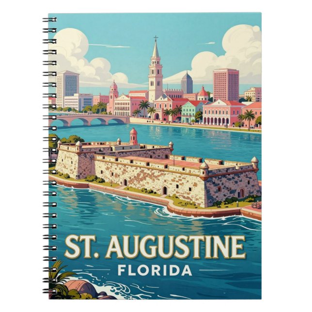 Cuaderno St. Augustine Florida Viaje Ciudad Histórica 🏰 (Frente)
