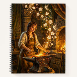 Cuaderno St Brigid Blacksmith Fairies Flowers Fantasy Art