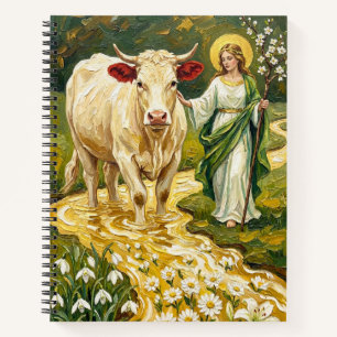 Cuaderno St. Brigid y la vaca blanca (Imbolc)