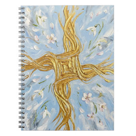 Cuaderno St Brigid's Cross Snowdrops Golden Imbolc Art