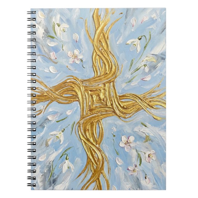 Cuaderno St Brigid's Cross Snowdrops Golden Imbolc Art (Frente)