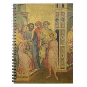 Cuaderno St. Eligius ante rey Clothar, c.1365 (aceite en el