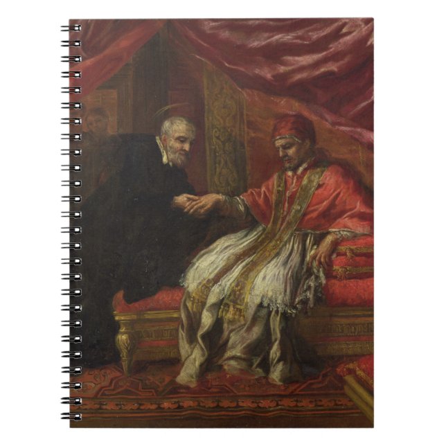 Cuaderno St. Filippo Neri que cura a papa Clemente VIII (Frente)