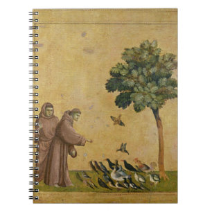 Cuaderno St Francis de Assisi que predica a los pájaros