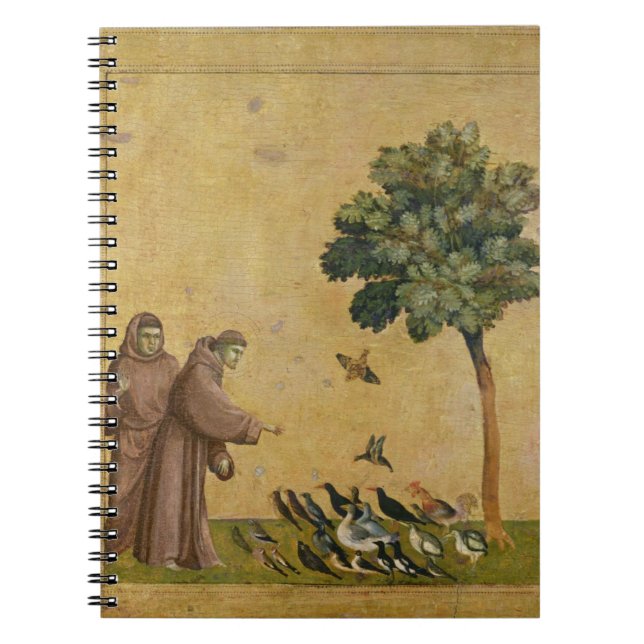 Cuaderno St Francis de Assisi que predica a los pájaros (Frente)