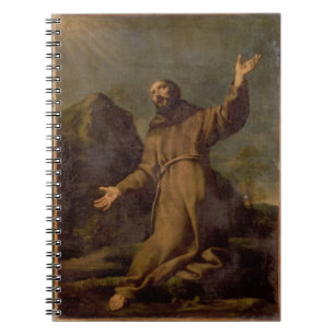 Cuaderno St Francis que recibe los estigmas