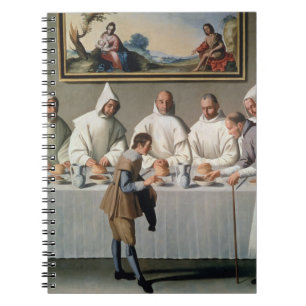 Cuaderno St. Hugh de Cluny (1024-1109) en el refectorio de