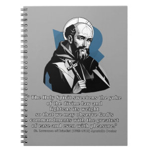 Cuaderno St. Lawrence Espíritu Santo Católico Cita Cristian