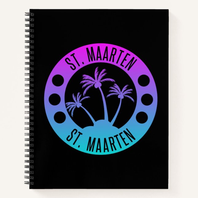 Cuaderno St. Maarten Blue Gradient Sint Martin (Anverso)