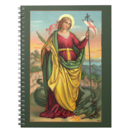 Cuaderno St. Margaret con un cartel de dragón y resurrecció