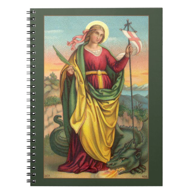 Cuaderno St. Margaret con un cartel de dragón y resurrecció (Frente)