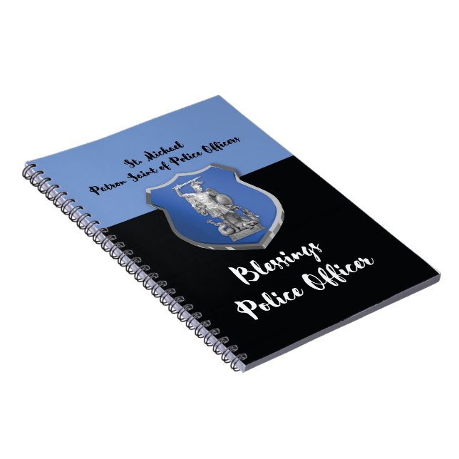 Cuaderno St. Michael Blessings para nuevo oficial de policí (Lado Derecho)