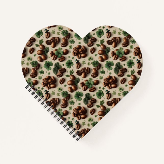 Cuaderno St. Patrick’s Day Coffee & Shamrock Pattern (Anverso)