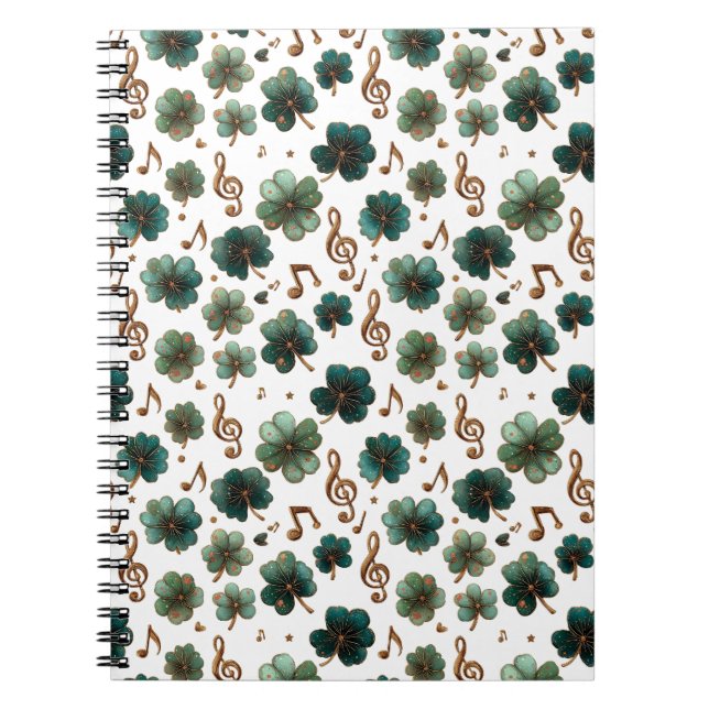Cuaderno St. Patrick’s Day Musical Shamrock (Frente)
