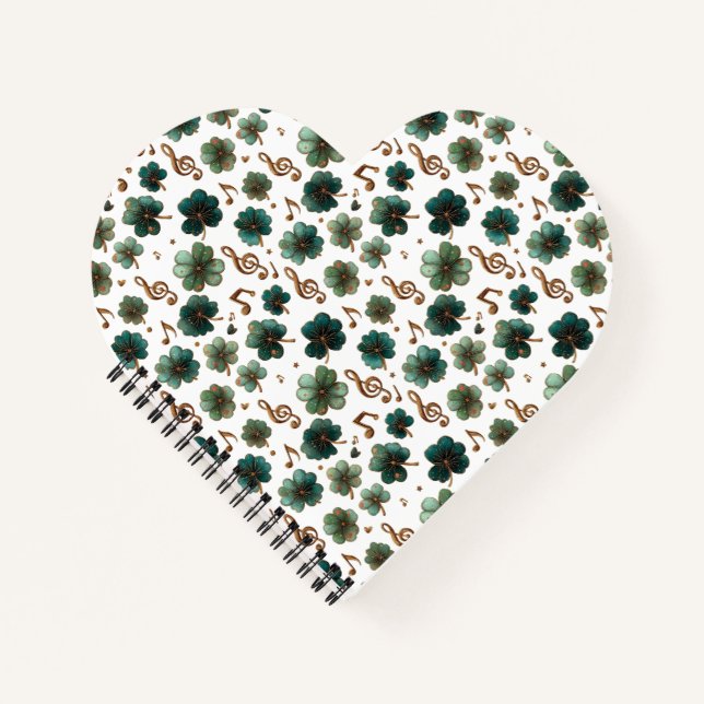 Cuaderno St. Patrick’s Day Musical Shamrock (Anverso)