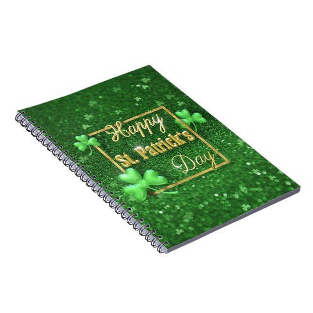 Cuaderno St. Patrick's Day Gold Shamrock (Lado Derecho)