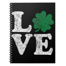 Cuaderno St Patrick's Day LOVE Shamrock Irish