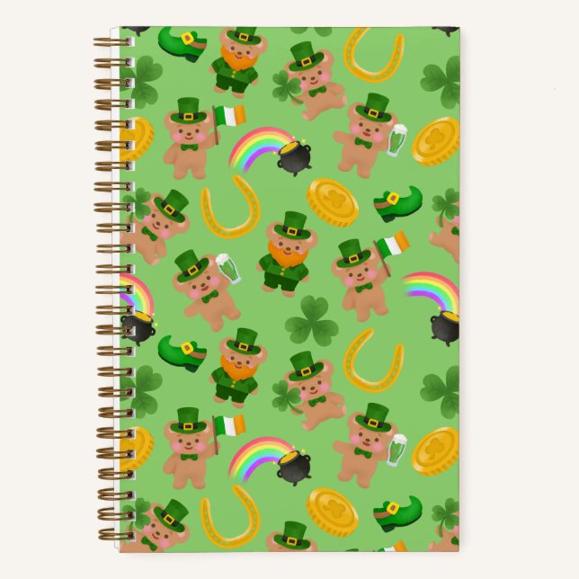 Cuaderno St. Patrick's Day Teddy Bear (Anverso)