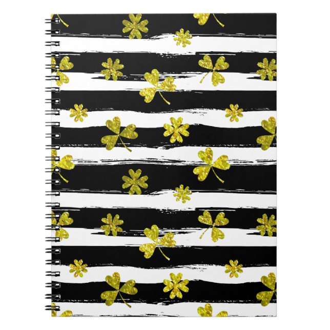 Cuaderno st patrics trébol blanco negro (Frente)