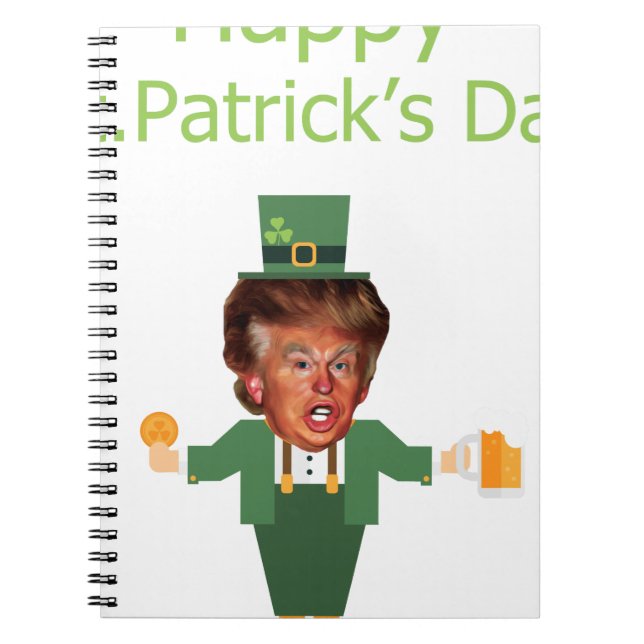 Cuaderno st patricys trump leprechaun (Frente)