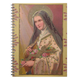 Cuaderno St. Teresa con los rosas y crucifijo