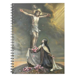 Cuaderno St. Teresa en la crucifixión de los rosas de Jesús