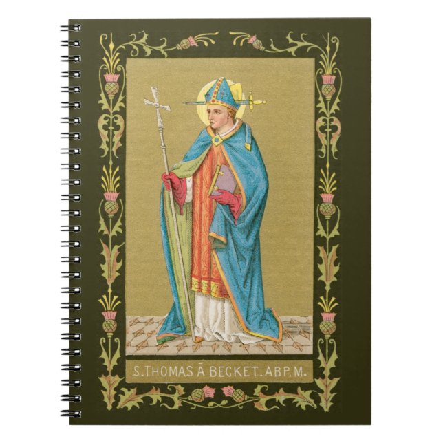 Cuaderno St. Thomas Becket con espada en Miter (P 005) (Frente)