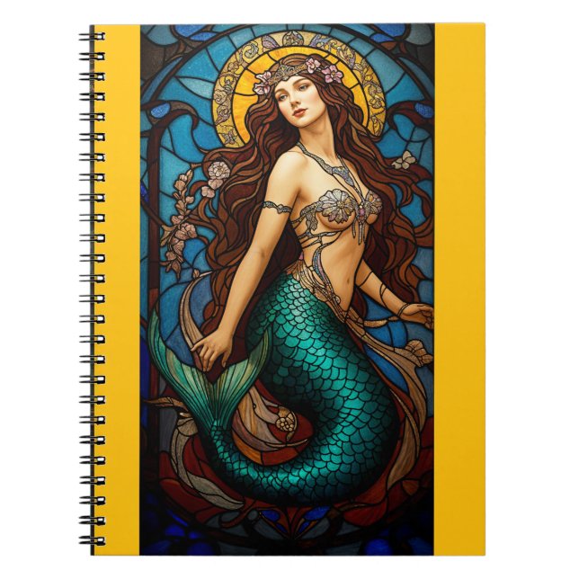 Cuaderno stained glass mermaid (Frente)