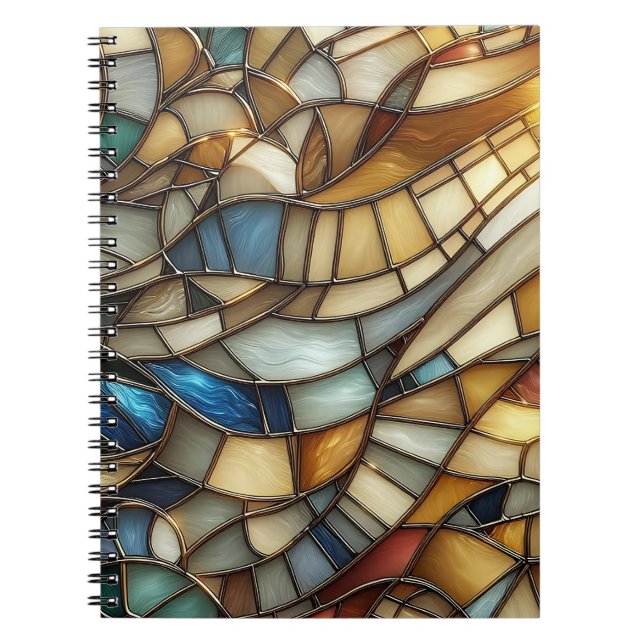 Cuaderno Stained Glass Waves Spiral Notebook (Frente)