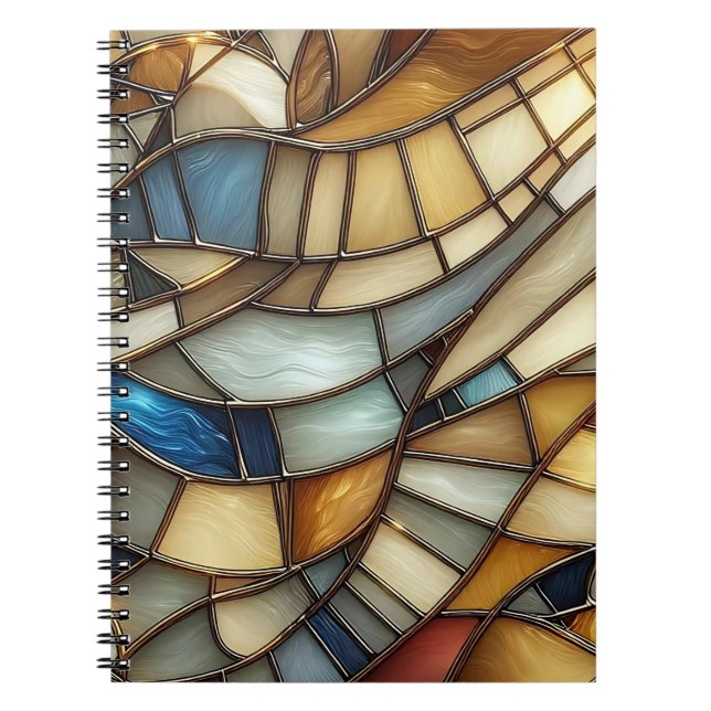 Cuaderno Stained Glass Waves Spiral Photo Notebook (Frente)