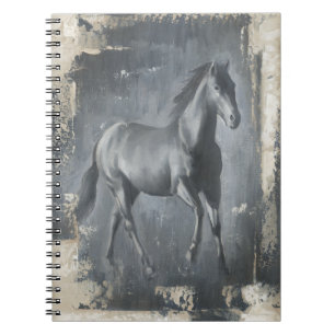 Cuaderno Stallion negro en ejecución