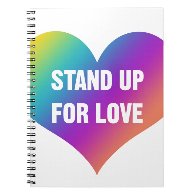 Cuaderno Stand Up for Love (Rainbow Heart) (Frente)