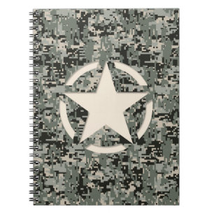 Cuaderno Star Stencil on Digital Camouflage
